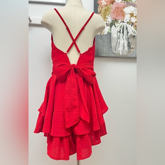 Princess Polly Red Layered Jumpsuit - Picture 5 of 5